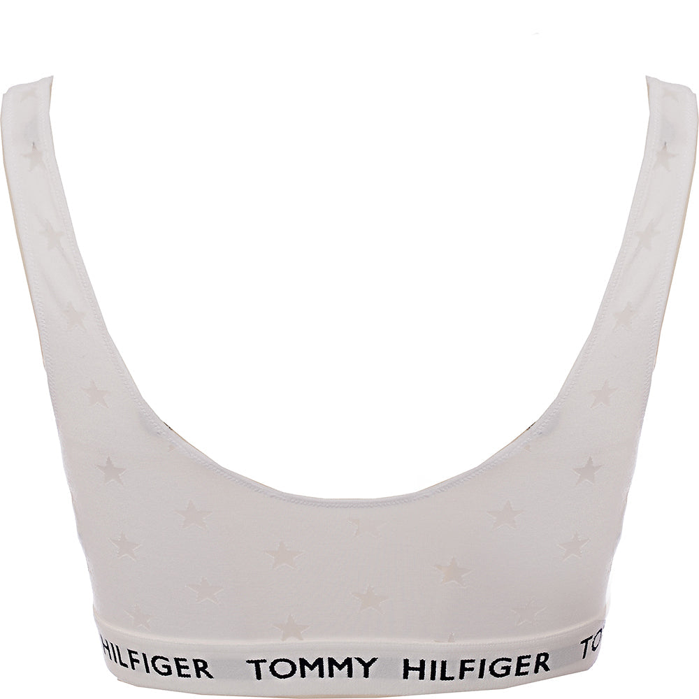 Tommy Hilfiger Womens White Star Burnout 85 Bralette