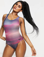 Speedo Womens Swimsuit With Digital Print And U In Multi