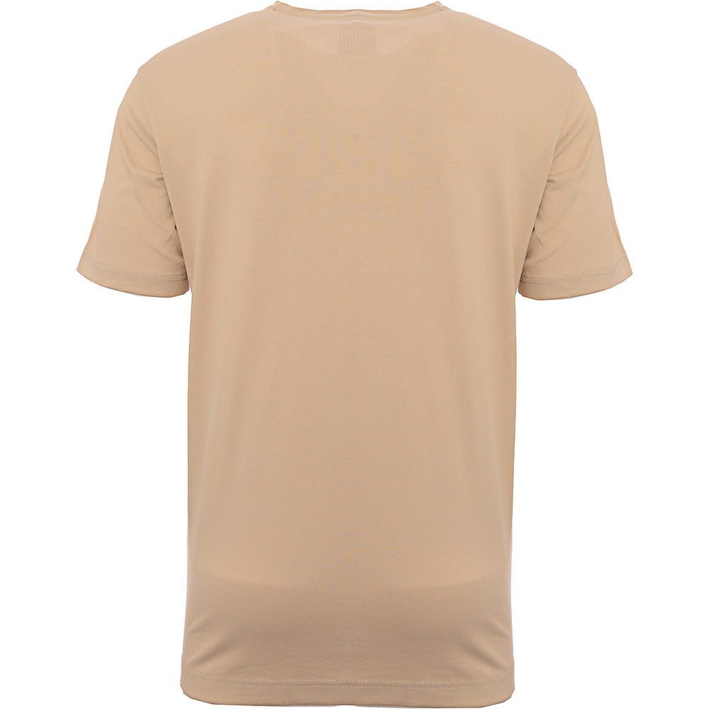 Champion Mens Small Script Logo T-Shirt In Beige