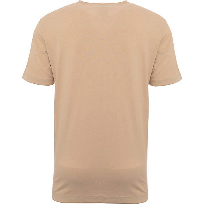 Champion Mens Small Script Logo T-Shirt In Beige