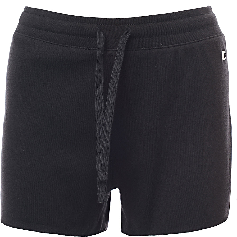 Womens Champion Ribbed Shorts in Black