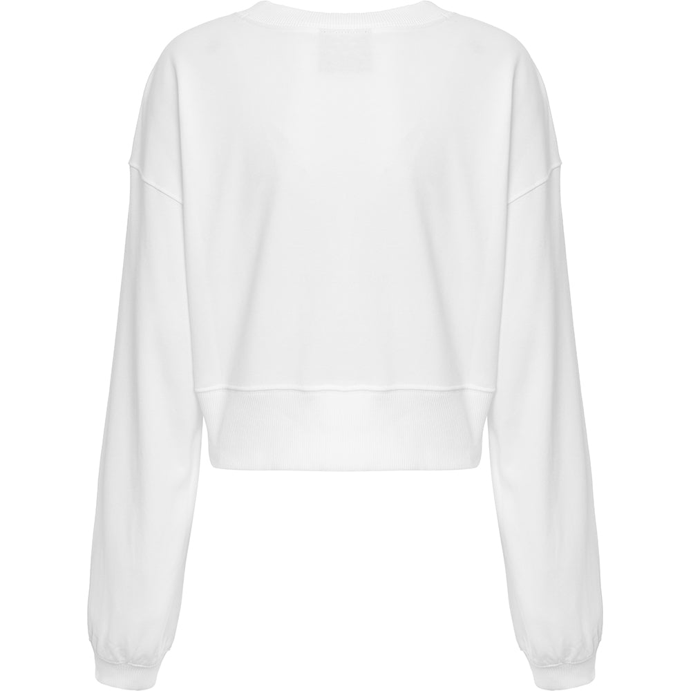 Champion Women's White Boxy Crop Sweat