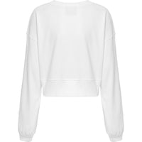 Champion Women's White Boxy Crop Sweat