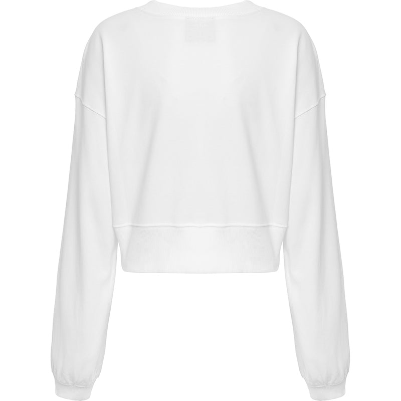 Champion Women's White Boxy Crop Sweat