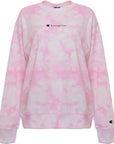 Champion Women's Pink Tie Dye Sweat