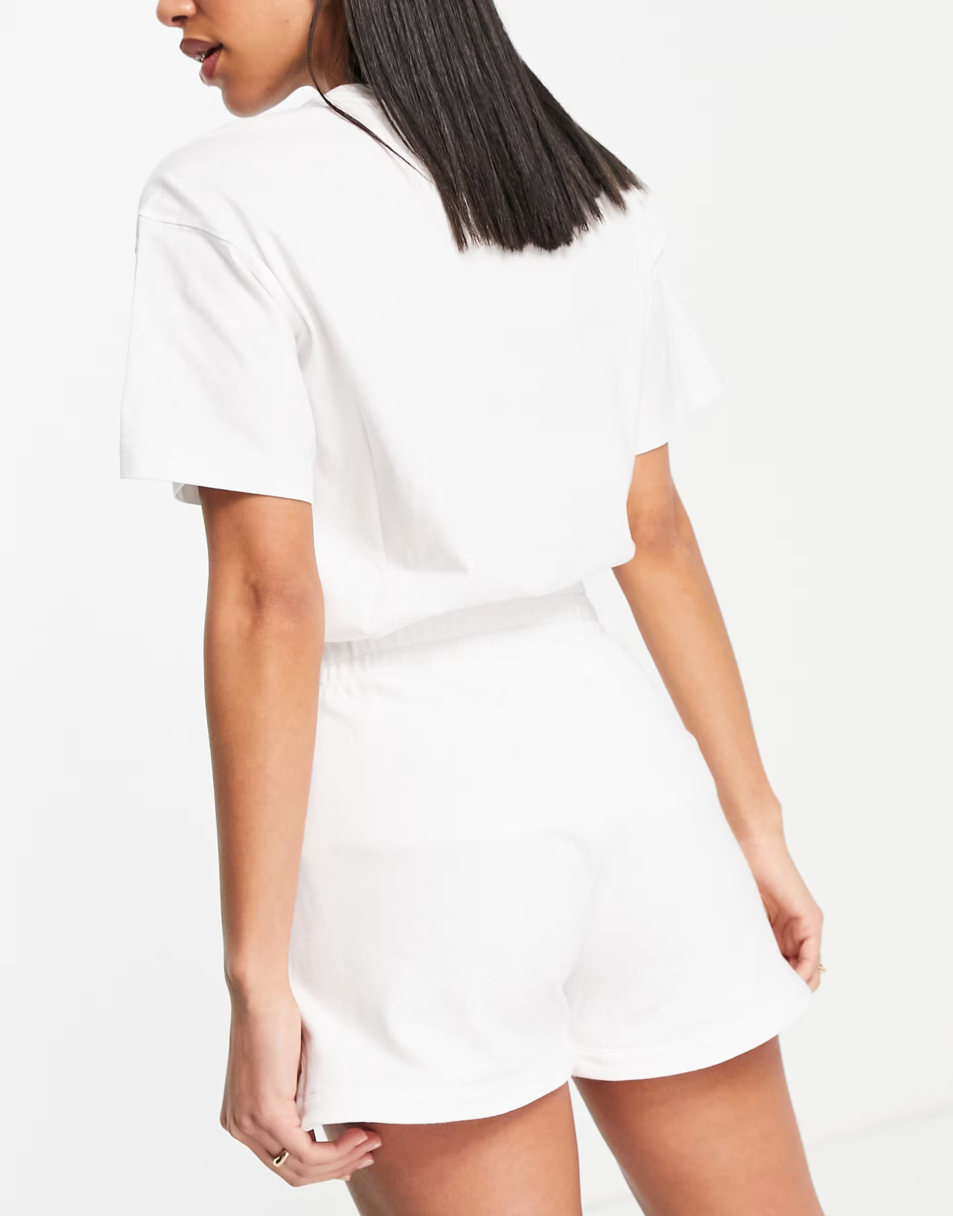 Champion Womens High Waisted Shorts In White