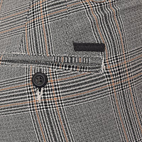 Jack & Jones Men's Grey Intelligence Check Trousers