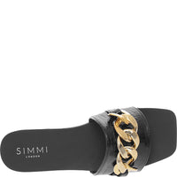 Simmi London Womens Tashina Chain Trim Mules