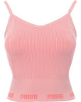 Puma Womens Soft Pink Training Evoknit Seamless Light Support Sports Bra