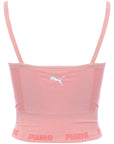 Puma Womens Soft Pink Training Evoknit Seamless Light Support Sports Bra