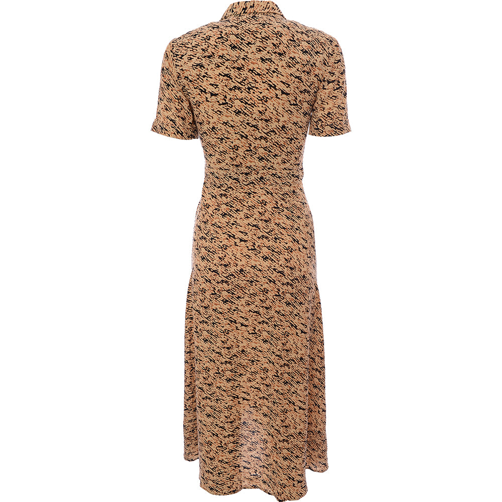 Whistles womens Bark Print Shirt Dress in Brown