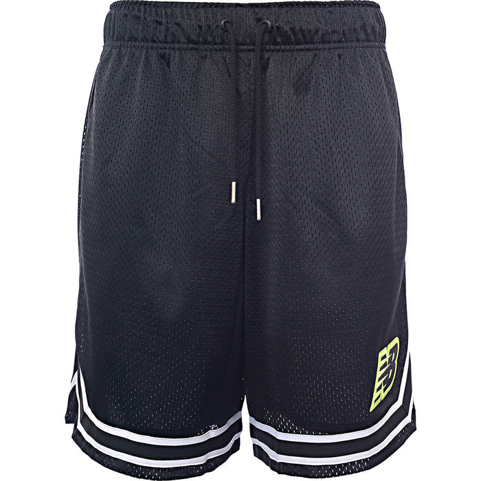 New Balance Mens Black Neon Logo Shorts