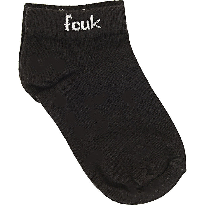 French Connection Women's 3 Pack FCUK Ankle Socks