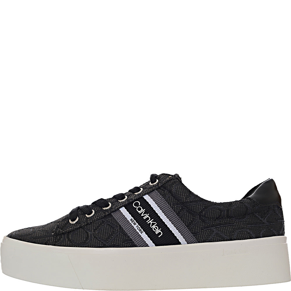 Calvin Klein Women's Black Jinjer Flatorm Logo Trainers