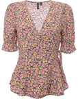 Vero Moda Womens Ditsy Floral Wrap Blouse