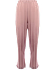 Loungeable Womens Stripe Jacquard Satin Trouser in Pink