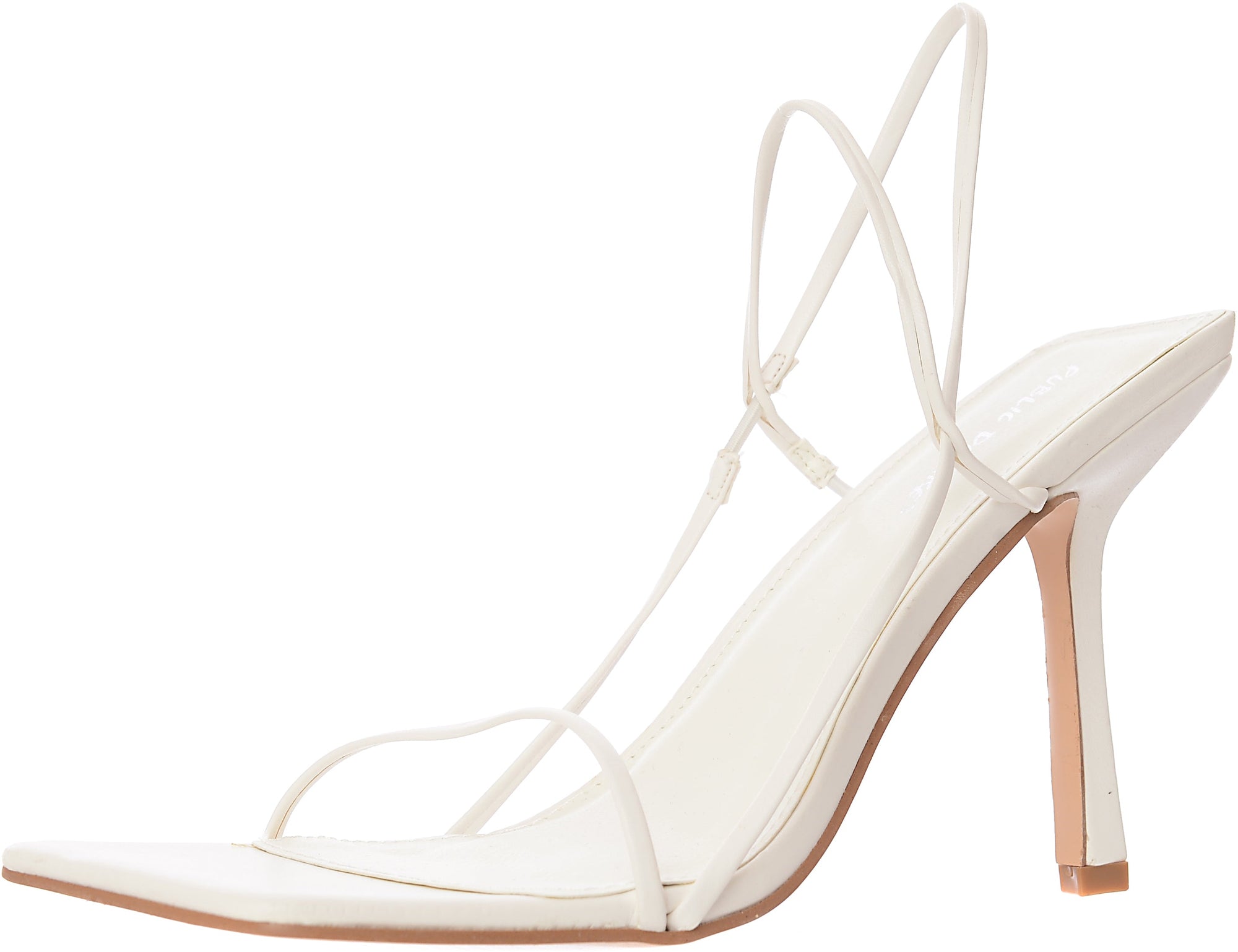 Public Desire Wide Fit Womens Rayelle Heeled Sandals in White