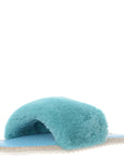 Public Desire Wide Fit Womens Starlight Fluffy Slippers in Turquoise