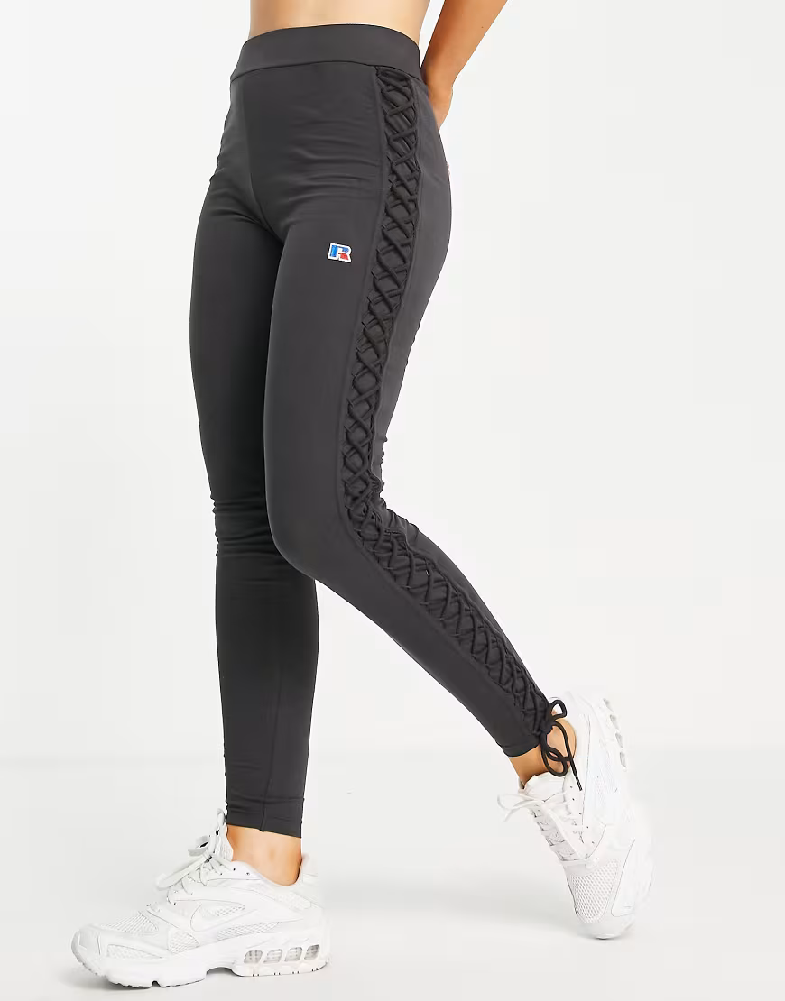 Womens Russell Athletic Tie Side Legging in Black