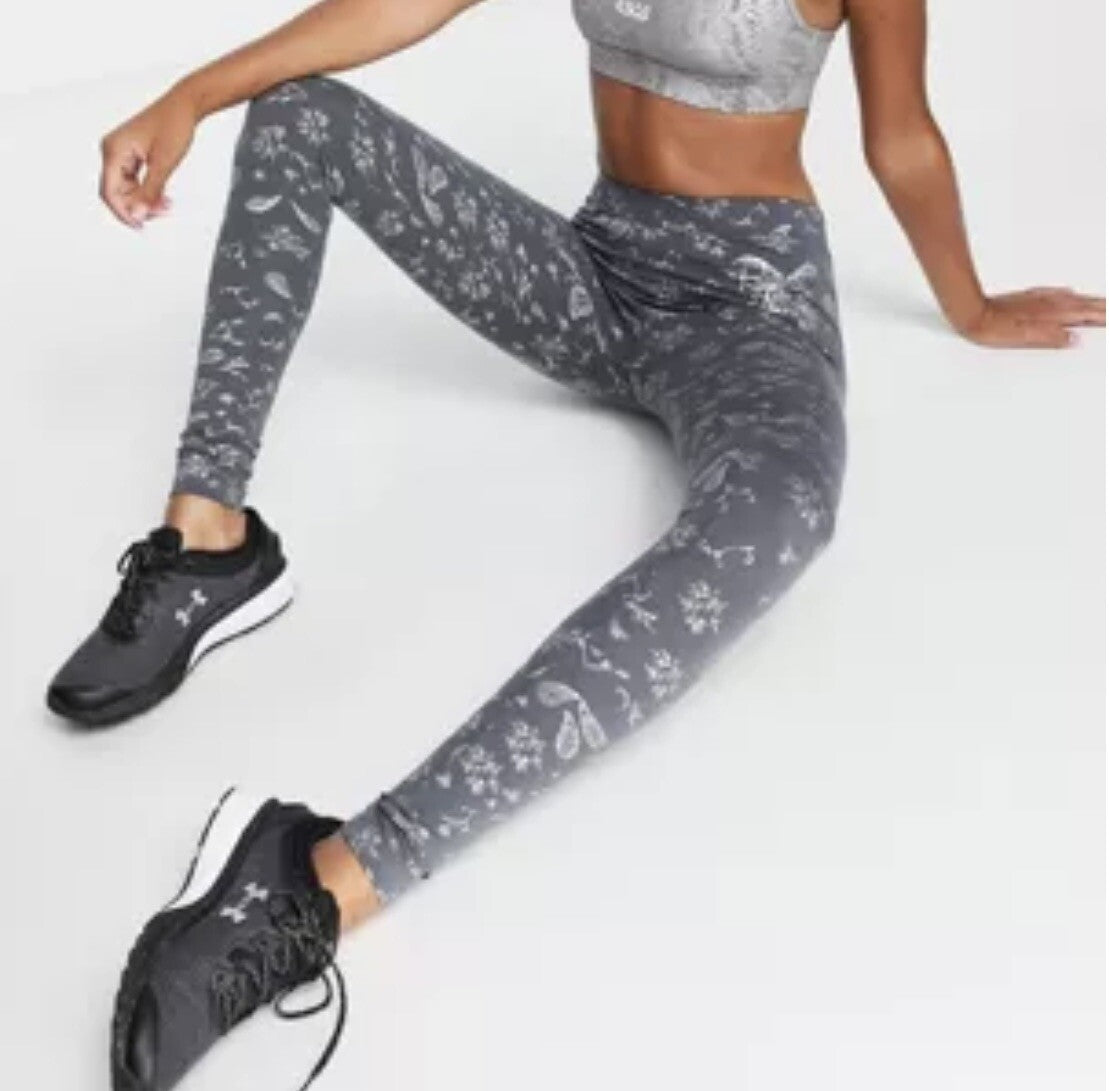 Womens Russell Athletic Foil Print Leggings in Grey