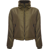 NA-KD Womens Green Reversible Teddy Jacket