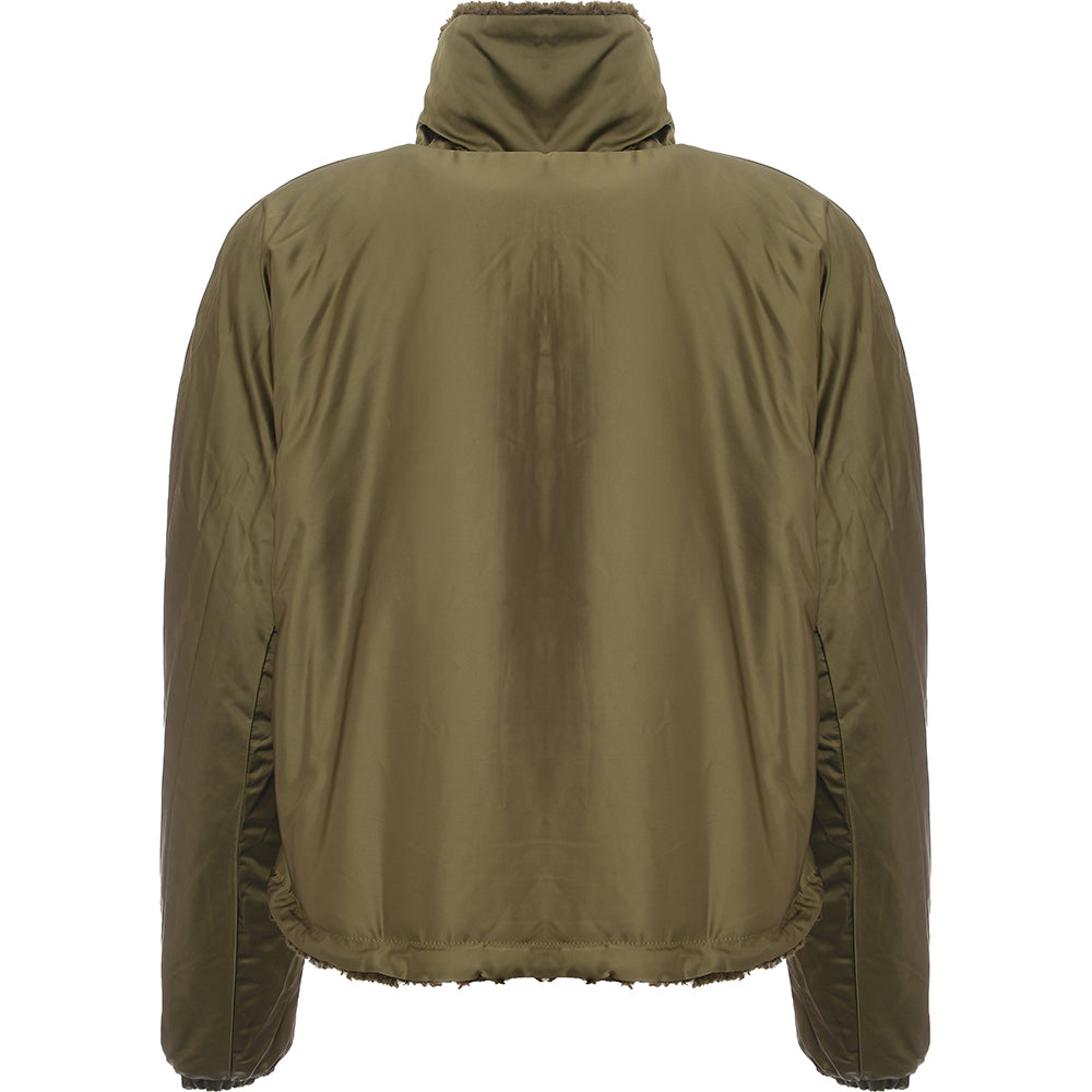 NA-KD Womens Green Reversible Teddy Jacket