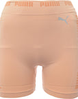 Puma Womens Training Evoknit Seamless 5 inch Shorts in Beige