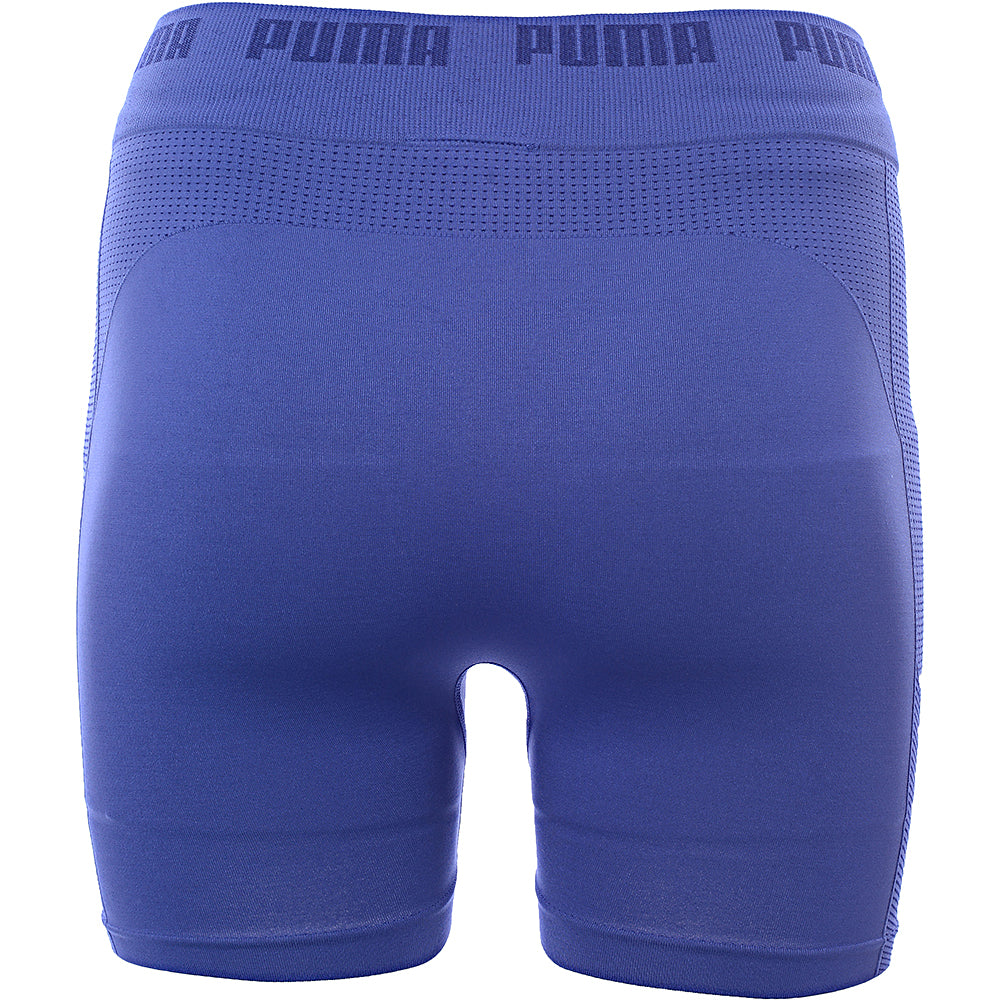 Womens Puma Training Evoknit Seamless 5 Inch Shorts in Blue