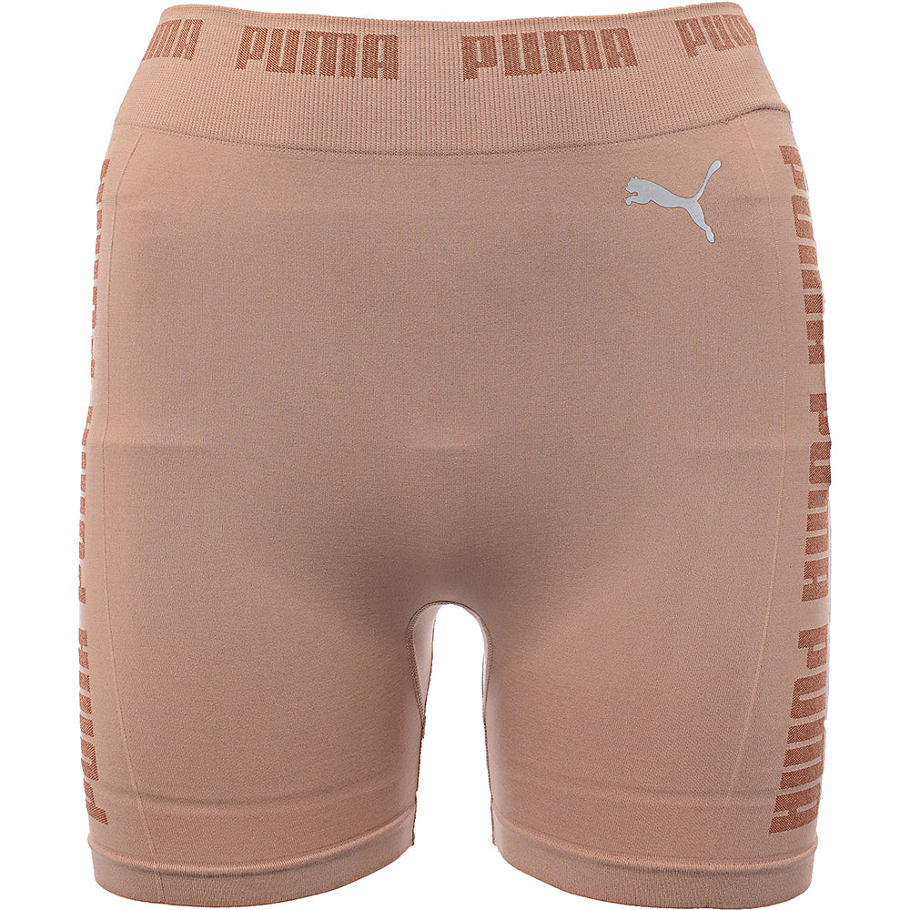 Puma Womens Training Evoknit Seamless 5 inch Shorts in Brown