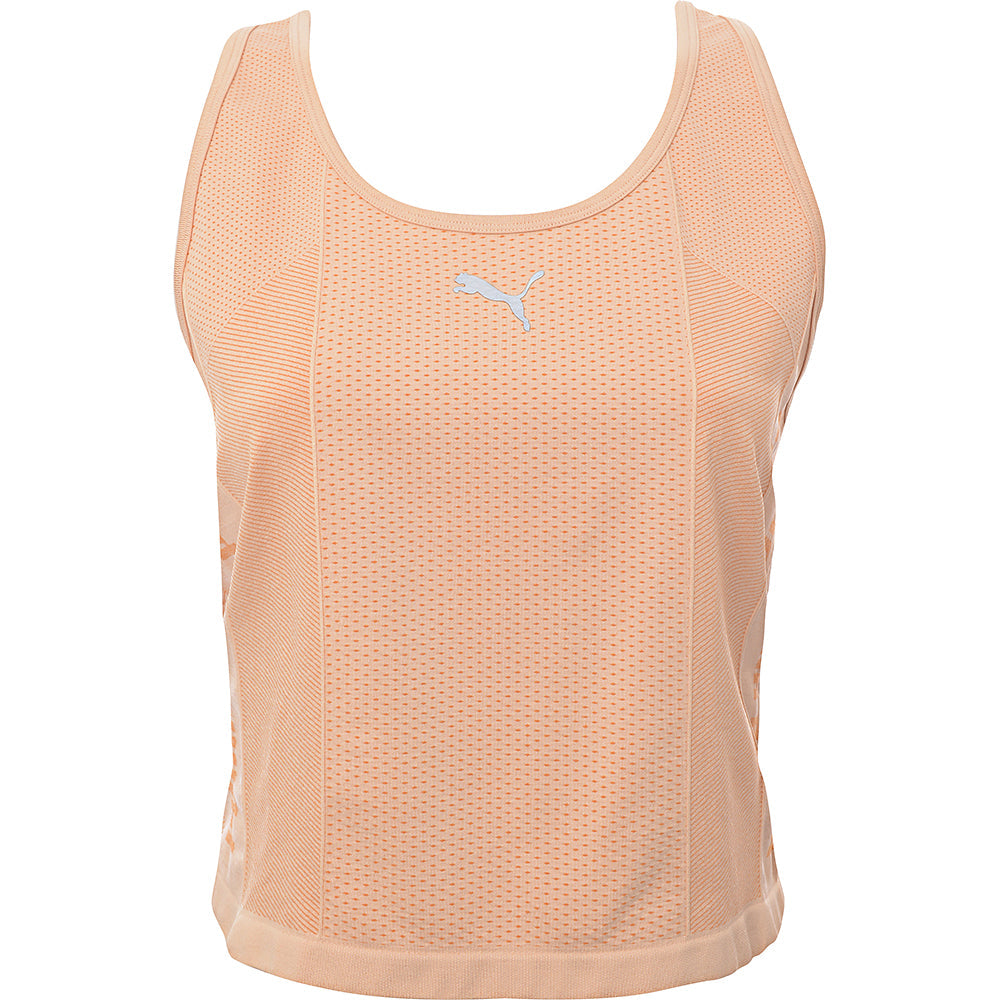 Puma Womens Training Evoknit Cropped Seamless V in Beige