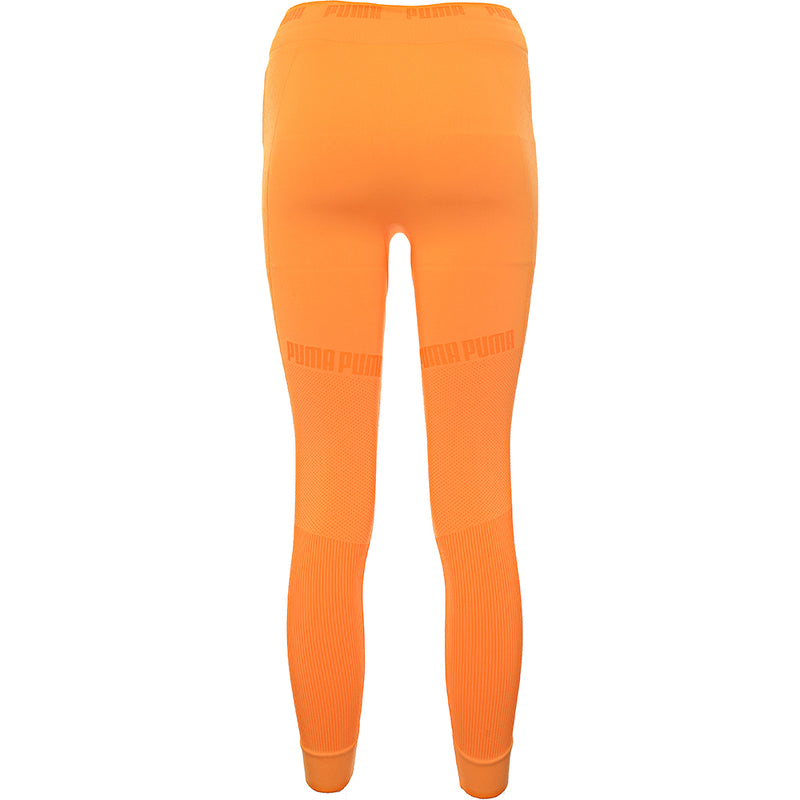 Puma Women's Orange Training Evoknit Seamless Leggings