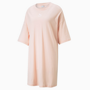 Puma Womens Logo T-Shirt Dress in Rose Pink