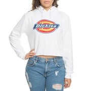 Dickies Womens Icon Logo Cropped Hoodie in White