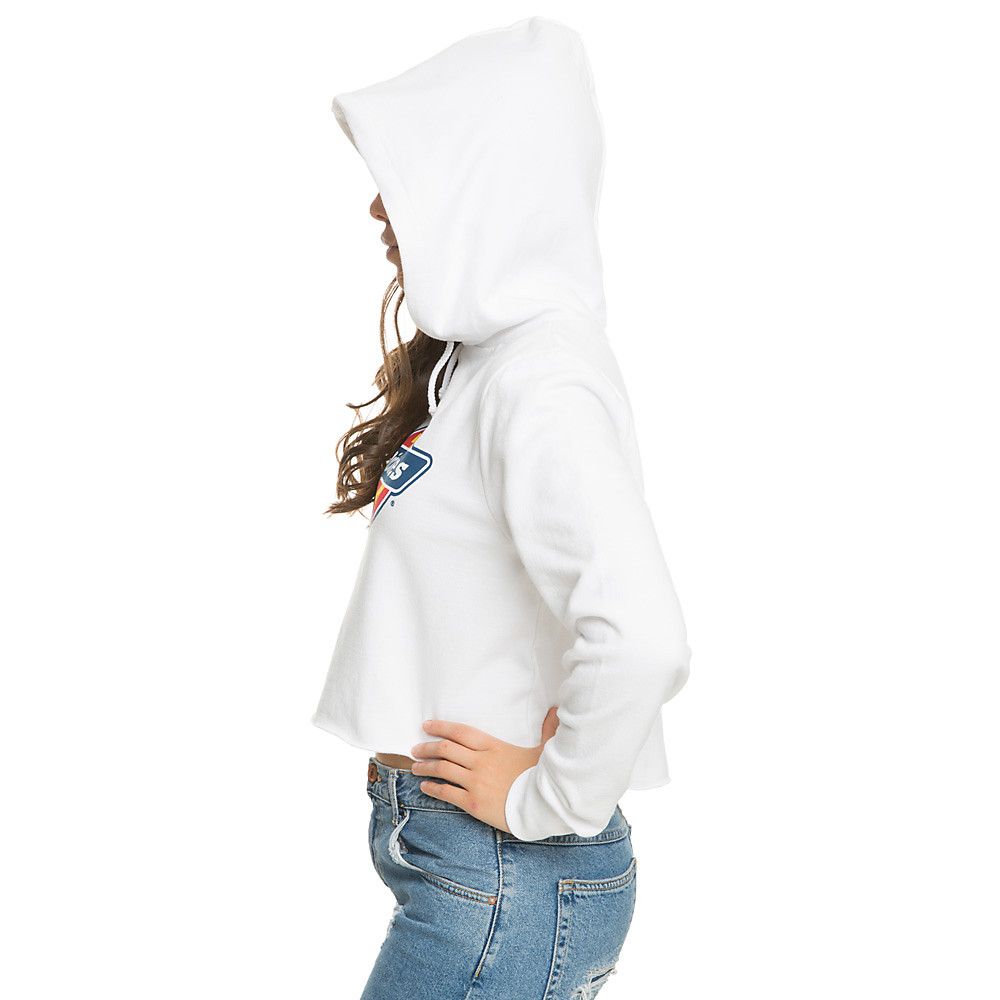 Dickies Womens Icon Logo Cropped Hoodie in White