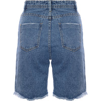 Missguided Women's Longline Denim Shorts