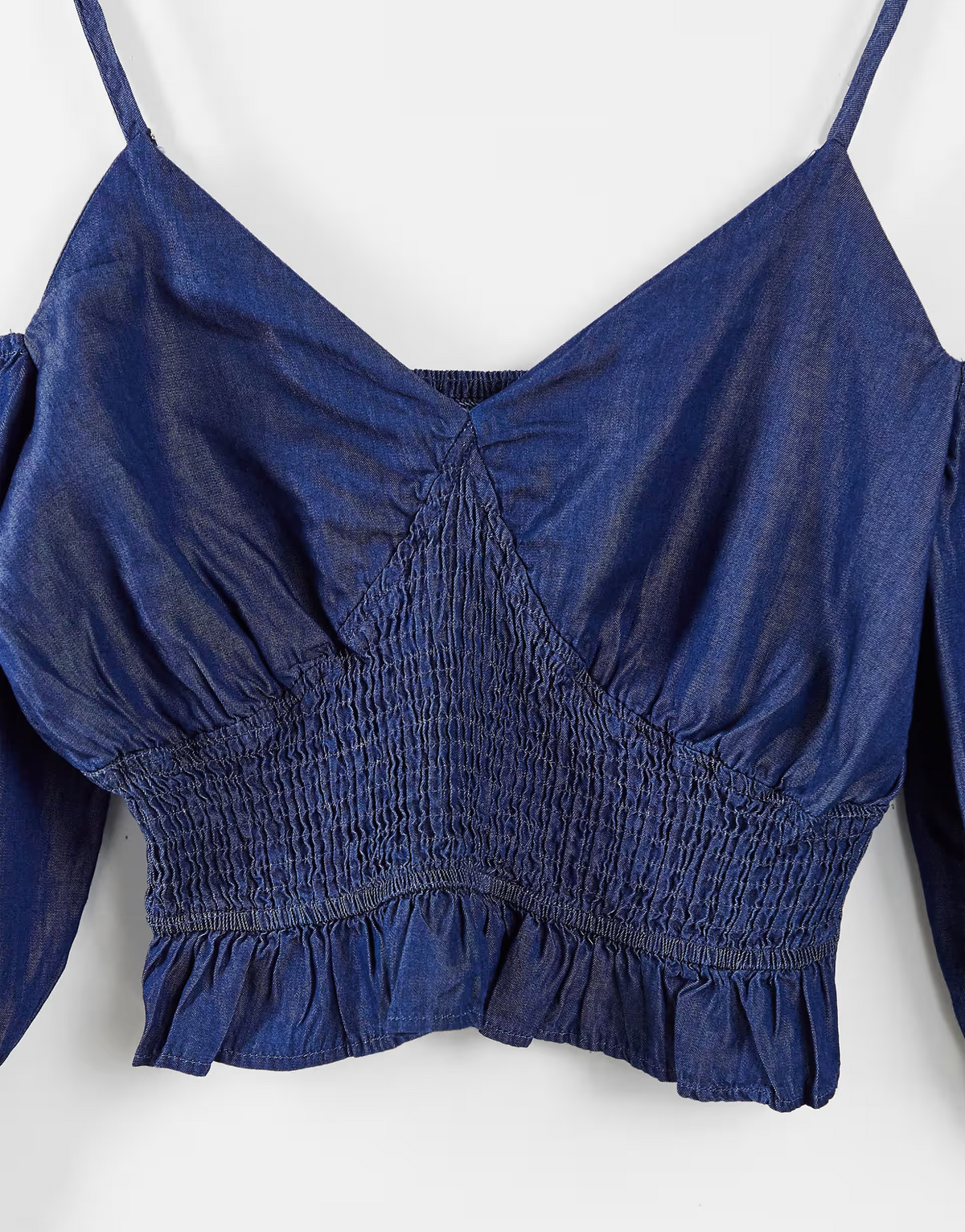 Urban Bliss Womens Plus Sheered Off Shoulder Top In Blue