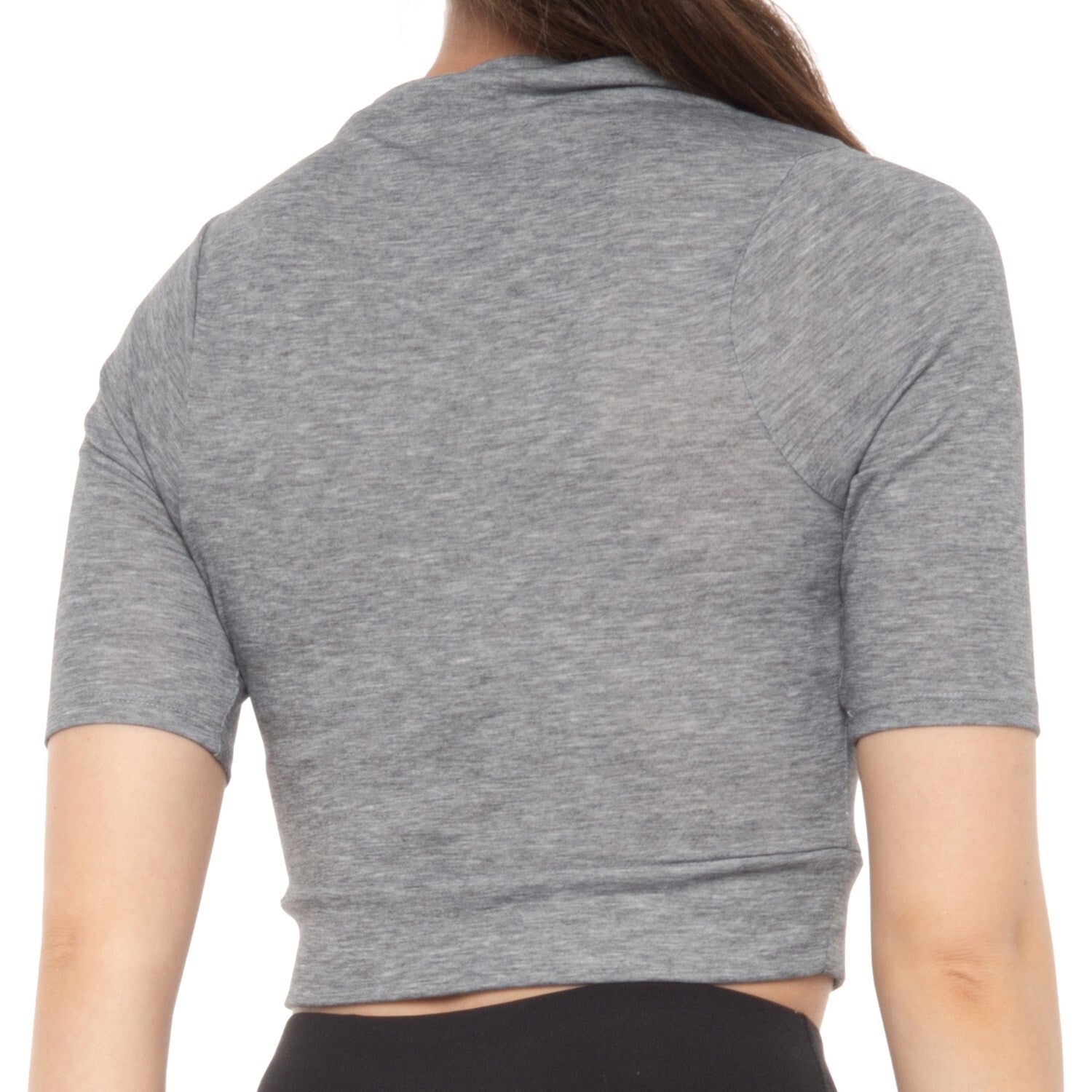 Womens The North Face Vyrtue Cropped T-Shirt in Black Heather