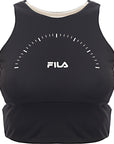 Fila Womens Digit Chest Logo Bralette in Black