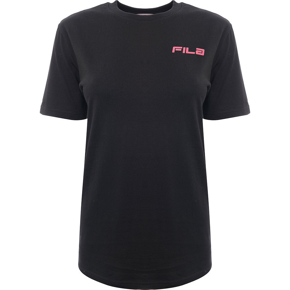 Fila Womens Oversized Backprint Logo T-Shirt In Black