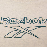 Reebok Women's White Large Logo Crop T-Shirt