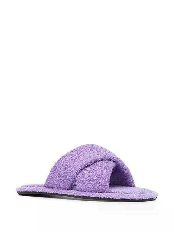 Senso Womens inka Iv Fluffy Flat Sandals With Crossover Strap in Lavender