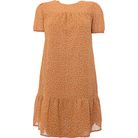 Wednesday's Girl Women's Polka Dot Mini Smock Dress With Peplum Hem