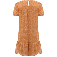 Wednesday's Girl Women's Polka Dot Mini Smock Dress With Peplum Hem