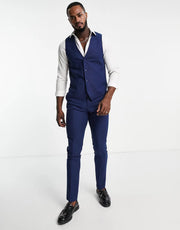 Mens French Connection Tall Linen Slim Fit Waistcoat