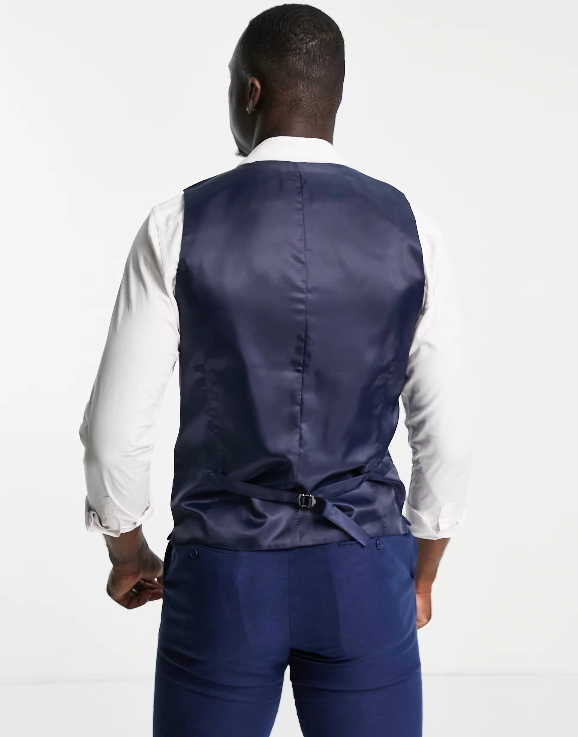 Mens French Connection Tall Linen Slim Fit Waistcoat