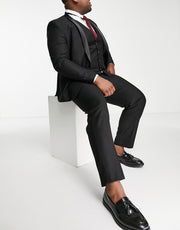 French Connection Mens Plus Wedding Slim Fit In Black