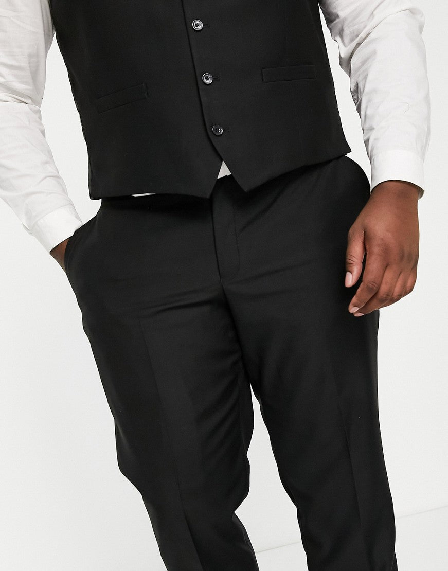 French Connection Mens Plus Wedding Slim Fit In Black