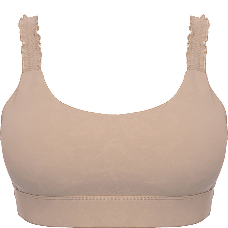 Lorna Jane Women's Stone Light Support Frill Sports Bra