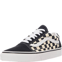 Vans Unisex Old Skool Checkerboard Trainers in White and Black