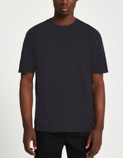 River Island Mens T-Shirt With Paris Logo in Washed Black